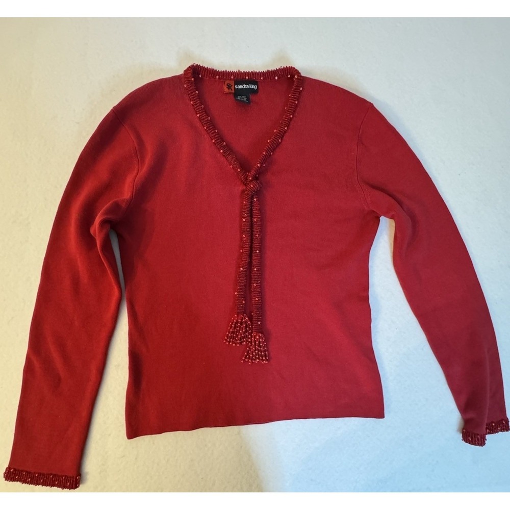 Vintage Sandra King Silk And Beader sweater/size medium